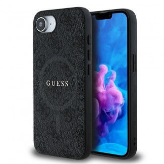 Apple iPhone 16E Kılıf Guess Orjinal Lisanslı M-safe Şarj Özellikli PU Halkalı 4G Desenli Yazı Logolu Kapak Apple iPhone 16E Kılıf Guess Orjinal Lisanslı M-safe Şarj Özellikli PU Halkalı 4G Desenli Yazı Logolu Kapak