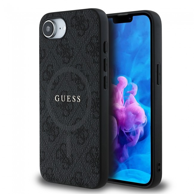 Apple iPhone 16E Kılıf Guess Orjinal Lisanslı M-safe Şarj Özellikli PU Halkalı 4G Desenli Yazı Logolu Kapak Apple iPhone 16E Kılıf Guess Orjinal Lisanslı M-safe Şarj Özellikli PU Halkalı 4G Desenli Yazı Logolu Kapak