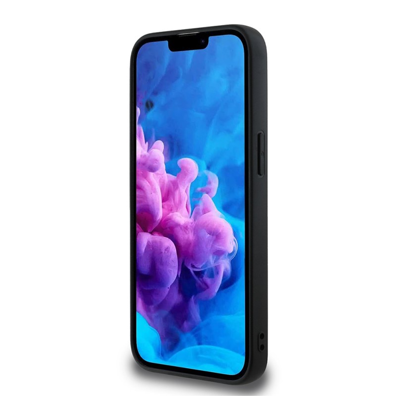 Bal-z Apple iPhone 16E Kılıf Guess Orjinal Lisanslı M-safe Şarj Özellikli PU Halkalı 4G Desenli Yazı Logolu Kapak