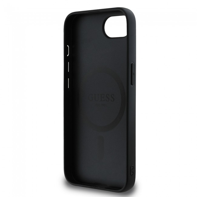 Apple iPhone 16E Kılıf Guess Orjinal Lisanslı M-safe Şarj Özellikli PU Halkalı 4G Desenli Yazı Logolu Kapak Apple iPhone 16E Kılıf Guess Orjinal Lisanslı M-safe Şarj Özellikli PU Halkalı 4G Desenli Yazı Logolu Kapak