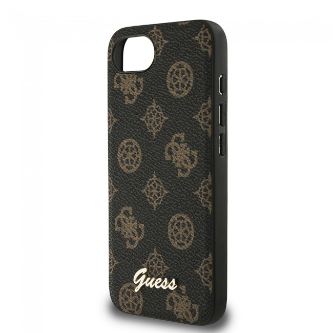 Apple iPhone 16E Kılıf Guess Orjinal Lisanslı M-safe Şarj Özellikli Yazı Logolu Peony Kapak