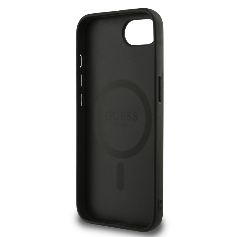 Bal-z Apple iPhone 16E Kılıf Guess Orjinal Lisanslı M-safe Şarj Özellikli Yazı Logolu Peony Kapak