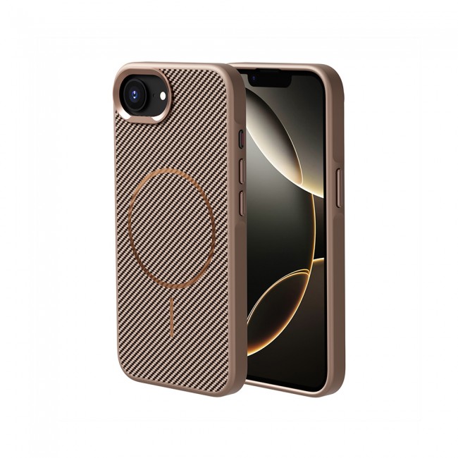 Apple iPhone 16E Kılıf M-safe Şarj Özellikli Karbon Fiber Görünümlü Zore Troy Kapak Apple iPhone 16E Kılıf M-safe Şarj Özellikli Karbon Fiber Görünümlü Zore Troy Kapak