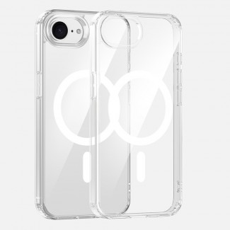 Apple iPhone 16E Kılıf M-safe Şarj Özellikli Şeffaf Sert PC Zore Embos Kapak Apple iPhone 16E Kılıf M-safe Şarj Özellikli Şeffaf Sert PC Zore Embos Kapak