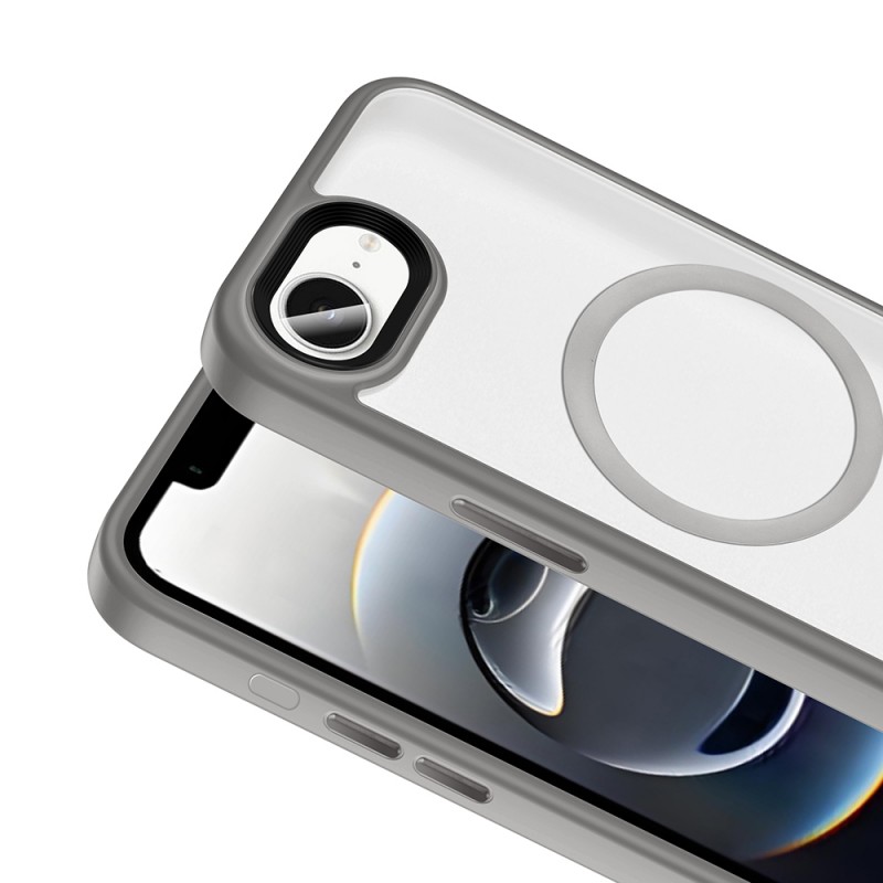 Bal-z Apple iPhone 16E Kılıf Mat Arka Yüzey Wireless Şarj Özellikli Zore Flet M-safe Kapak