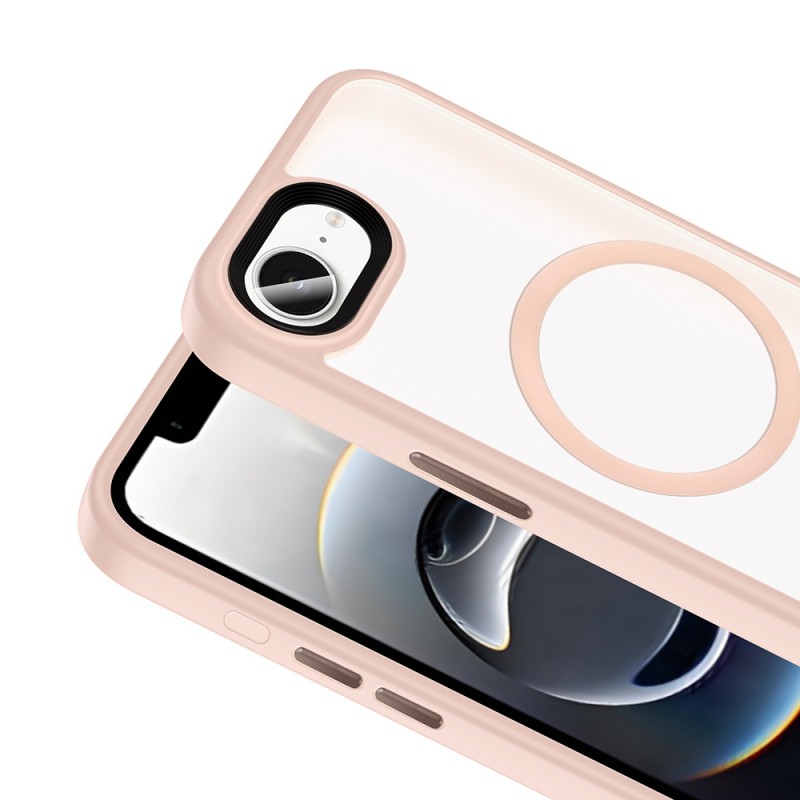 Bal-z Apple iPhone 16E Kılıf Mat Arka Yüzey Wireless Şarj Özellikli Zore Flet M-safe Kapak