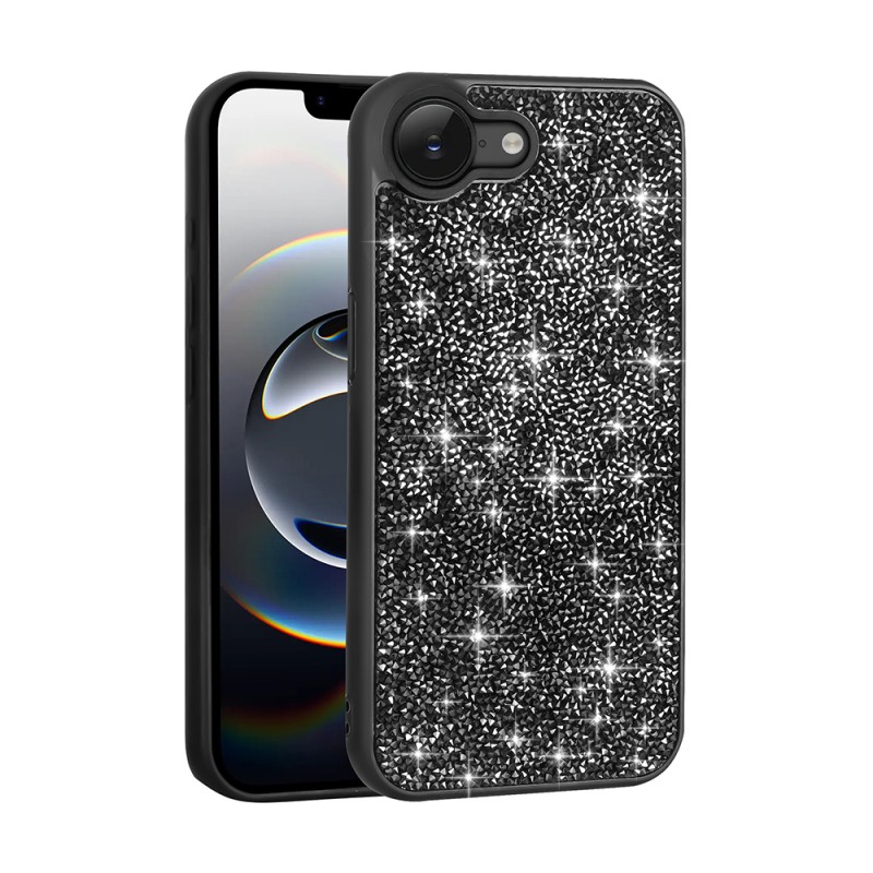 Bal-z Apple iPhone 16E Kılıf Parlak Taşlı Tasarım Zore Pırlanta Kapak