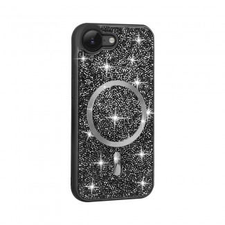 Apple iPhone 16E Kılıf Pırlanta Tasarımlı M-safe Şarj Özellikli Zore Mozaik Silikon Kapak Apple iPhone 16E Kılıf Pırlanta Tasarımlı M-safe Şarj Özellikli Zore Mozaik Silikon Kapak