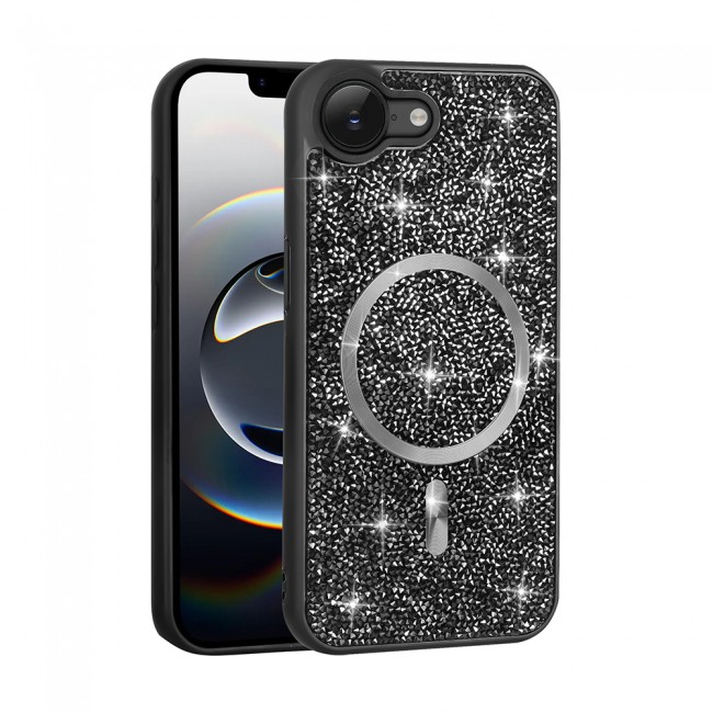Apple iPhone 16E Kılıf Pırlanta Tasarımlı M-safe Şarj Özellikli Zore Mozaik Silikon Kapak Apple iPhone 16E Kılıf Pırlanta Tasarımlı M-safe Şarj Özellikli Zore Mozaik Silikon Kapak