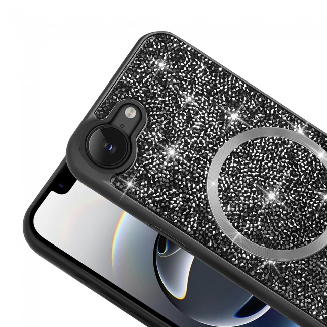 Apple iPhone 16E Kılıf Pırlanta Tasarımlı M-safe Şarj Özellikli Zore Mozaik Silikon Kapak Apple iPhone 16E Kılıf Pırlanta Tasarımlı M-safe Şarj Özellikli Zore Mozaik Silikon Kapak