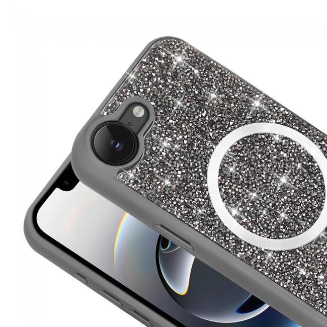 Apple iPhone 16E Kılıf Pırlanta Tasarımlı M-safe Şarj Özellikli Zore Mozaik Silikon Kapak Apple iPhone 16E Kılıf Pırlanta Tasarımlı M-safe Şarj Özellikli Zore Mozaik Silikon Kapak