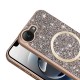 Apple iPhone 16E Kılıf Pırlanta Tasarımlı M-safe Şarj Özellikli Zore Mozaik Silikon Kapak Apple iPhone 16E Kılıf Pırlanta Tasarımlı M-safe Şarj Özellikli Zore Mozaik Silikon Kapak