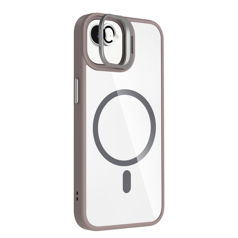 Bal-z Apple iPhone 16E Kılıf Standlı ve Kamera Lens Hediyeli M-Safe Şarj Özellikli Zore Etro Kapak