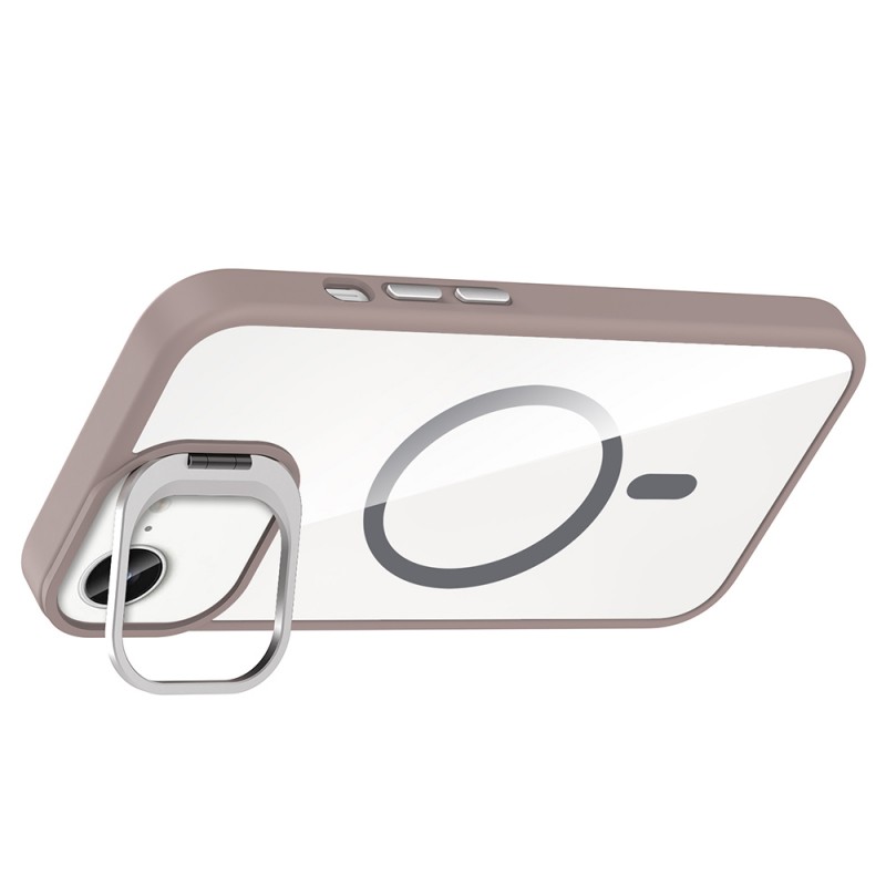 Bal-z Apple iPhone 16E Kılıf Standlı ve Kamera Lens Hediyeli M-Safe Şarj Özellikli Zore Etro Kapak