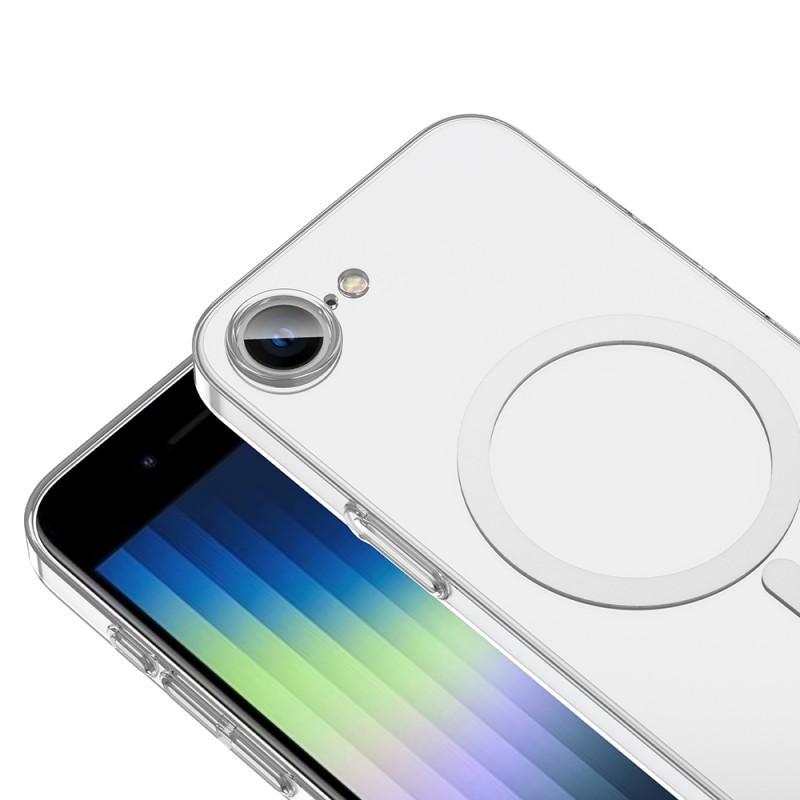 Bal-z Apple iPhone 16E Kılıf Zore M-safe Şarj Özellikli Şeffaf Kamera Çerçeveli Porto Kapak