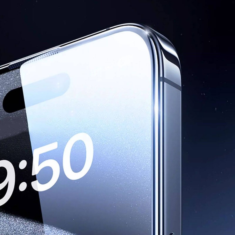 Bal-z Apple iPhone 16E Wiwu GT-008 Polimer Oleofobik Kaplama Şeffaf Pürüzsüz Temperli Cam Ekran Koruyucu 10'lu Paket