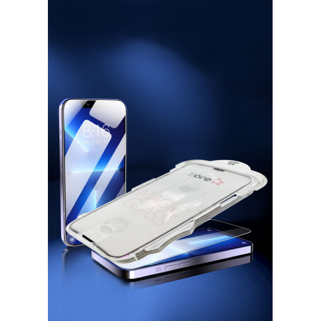 Apple iPhone 16E Zore Kolay Uygulama Aparatlı 5D Magic Glass Cam Ekran Koruyucu Apple iPhone 16E Zore Kolay Uygulama Aparatlı 5D Magic Glass Cam Ekran Koruyucu