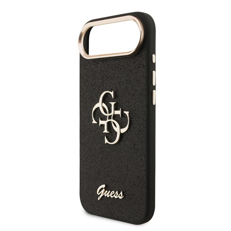 Bal-z Apple iPhone 17 Air Kılıf Guess Orjinal Lisanslı 4G Büyük Metal Kamera Çerçeveli ve Logolu Glitter Kapak