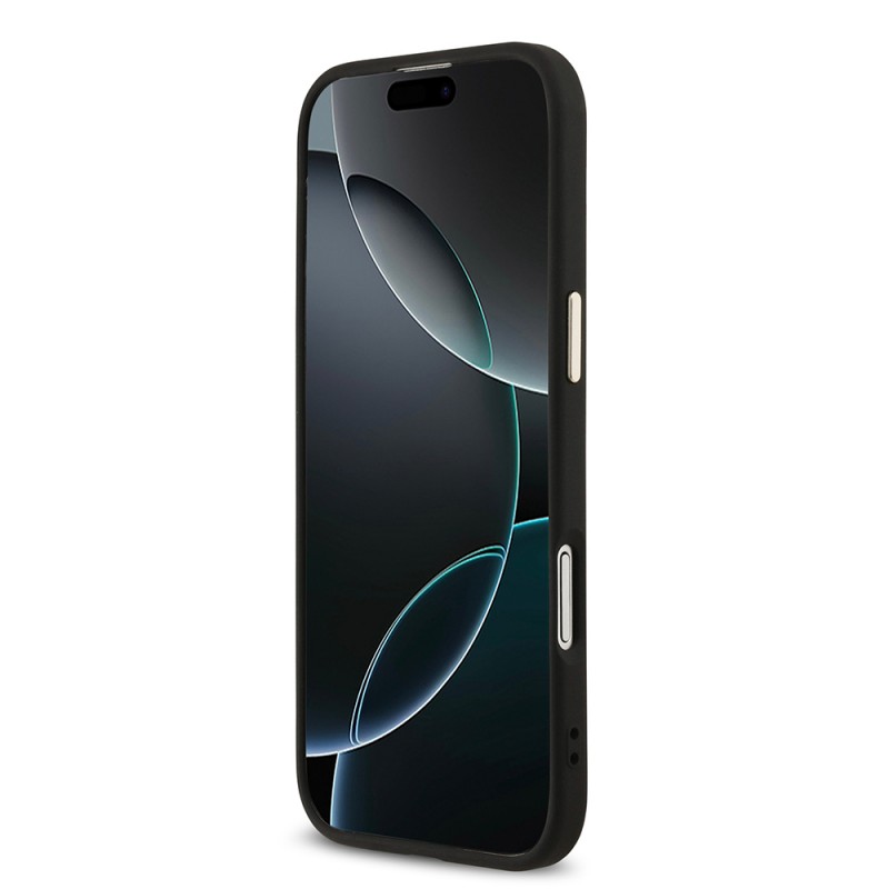 Bal-z Apple iPhone 17 Air Kılıf Guess Orjinal Lisanslı Gold Metal Kamera Çerçeveli 4G Desenli Metal Büyük 4G ve Yazı Logolu Kapak