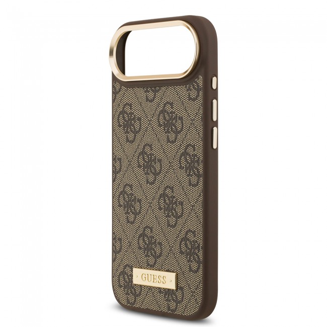 Apple iPhone 17 Air Kılıf Guess Orjinal Lisanslı M-safe Şarj Özellikli 4G Desenli PU Metal Plaka Klasik Logolu Kapak Apple iPhone 17 Air Kılıf Guess Orjinal Lisanslı M-safe Şarj Özellikli 4G Desenli PU Metal Plaka Klasik Logolu Kapak