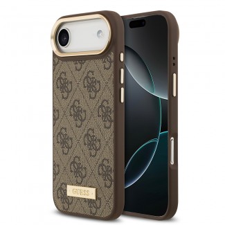 Apple iPhone 17 Air Kılıf Guess Orjinal Lisanslı M-safe Şarj Özellikli 4G Desenli PU Metal Plaka Klasik Logolu Kapak Apple iPhone 17 Air Kılıf Guess Orjinal Lisanslı M-safe Şarj Özellikli 4G Desenli PU Metal Plaka Klasik Logolu Kapak