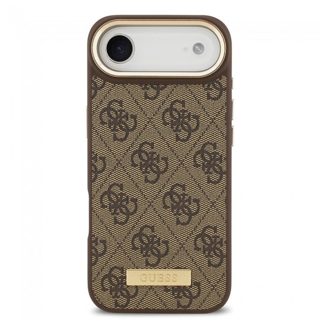 Apple iPhone 17 Air Kılıf Guess Orjinal Lisanslı M-safe Şarj Özellikli 4G Desenli PU Metal Plaka Klasik Logolu Kapak Apple iPhone 17 Air Kılıf Guess Orjinal Lisanslı M-safe Şarj Özellikli 4G Desenli PU Metal Plaka Klasik Logolu Kapak