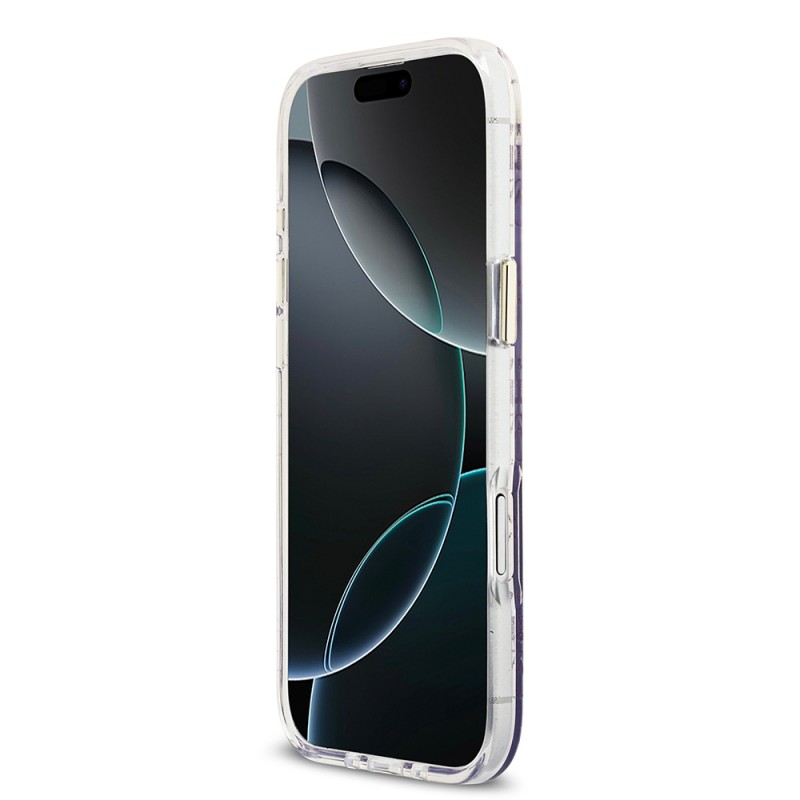 Bal-z Apple iPhone 17 Air Kılıf Guess Orjinal Lisanslı M-safe Şarj Özellikli 4G Desenli Simli Silikon Kapak