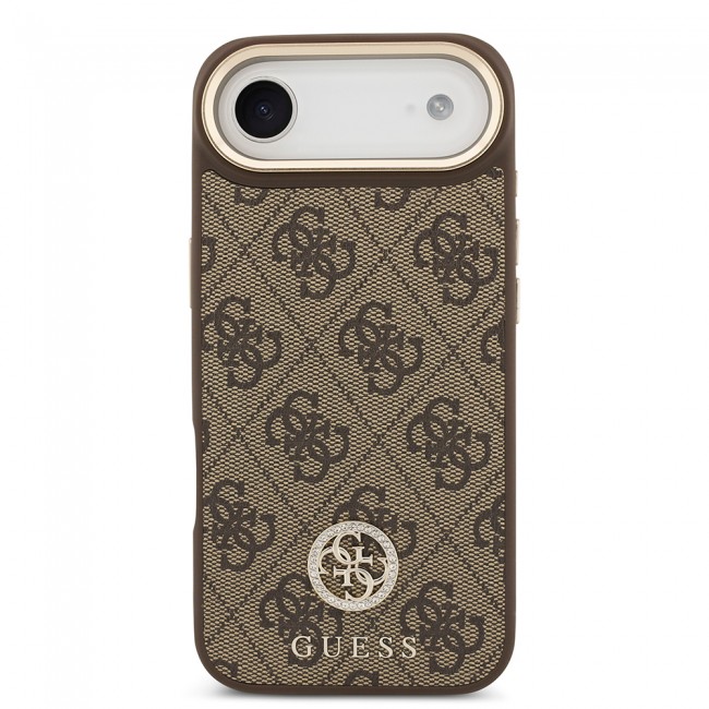 Apple iPhone 17 Air Kılıf Guess Orjinal Lisanslı M-safe Şarj Özellikli Gold Metal Kamera Çerçeveli Taşlı 4G Logolu Kapak Apple iPhone 17 Air Kılıf Guess Orjinal Lisanslı M-safe Şarj Özellikli Gold Metal Kamera Çerçeveli Taşlı 4G Logolu Kapak