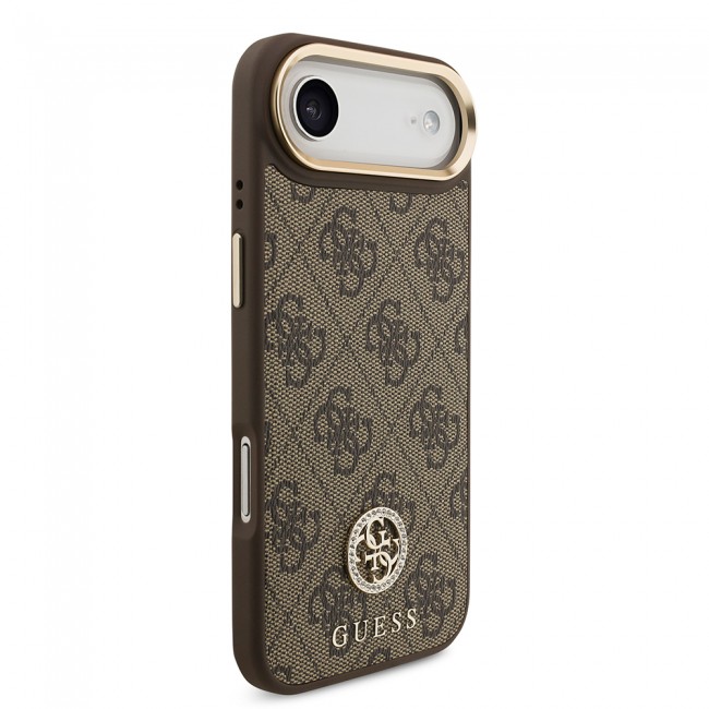 Apple iPhone 17 Air Kılıf Guess Orjinal Lisanslı M-safe Şarj Özellikli Gold Metal Kamera Çerçeveli Taşlı 4G Logolu Kapak Apple iPhone 17 Air Kılıf Guess Orjinal Lisanslı M-safe Şarj Özellikli Gold Metal Kamera Çerçeveli Taşlı 4G Logolu Kapak
