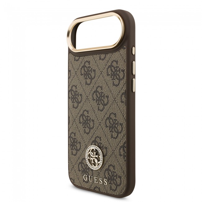 Apple iPhone 17 Air Kılıf Guess Orjinal Lisanslı M-safe Şarj Özellikli Gold Metal Kamera Çerçeveli Taşlı 4G Logolu Kapak Apple iPhone 17 Air Kılıf Guess Orjinal Lisanslı M-safe Şarj Özellikli Gold Metal Kamera Çerçeveli Taşlı 4G Logolu Kapak