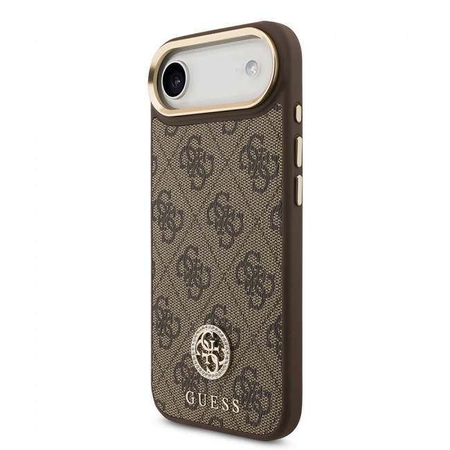 Apple iPhone 17 Air Kılıf Guess Orjinal Lisanslı M-safe Şarj Özellikli Gold Metal Kamera Çerçeveli Taşlı 4G Logolu Kapak Apple iPhone 17 Air Kılıf Guess Orjinal Lisanslı M-safe Şarj Özellikli Gold Metal Kamera Çerçeveli Taşlı 4G Logolu Kapak