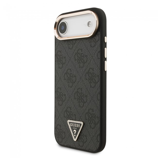 Apple iPhone 17 Air Kılıf Guess Orjinal Lisanslı M-safe Şarj Özellikli Gold Metal Kamera Çerçeveli Taşlı Üçgen Logo 4G Desenli Kapak Apple iPhone 17 Air Kılıf Guess Orjinal Lisanslı M-safe Şarj Özellikli Gold Metal Kamera Çerçeveli Taşlı Üçgen Logo 4G Desenli Kapak