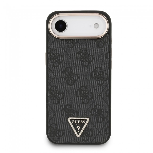 Apple iPhone 17 Air Kılıf Guess Orjinal Lisanslı M-safe Şarj Özellikli Gold Metal Kamera Çerçeveli Taşlı Üçgen Logo 4G Desenli Kapak Apple iPhone 17 Air Kılıf Guess Orjinal Lisanslı M-safe Şarj Özellikli Gold Metal Kamera Çerçeveli Taşlı Üçgen Logo 4G Desenli Kapak