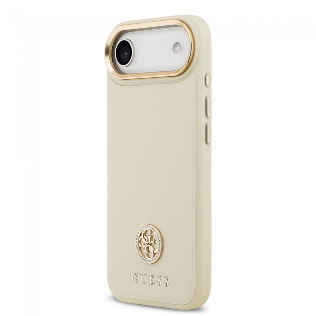 Apple iPhone 17 Air Kılıf Guess Orjinal Lisanslı M-safe Şarj Özellikli Grained Yazı ve Taşlı 4G Logolu Kapak Apple iPhone 17 Air Kılıf Guess Orjinal Lisanslı M-safe Şarj Özellikli Grained Yazı ve Taşlı 4G Logolu Kapak