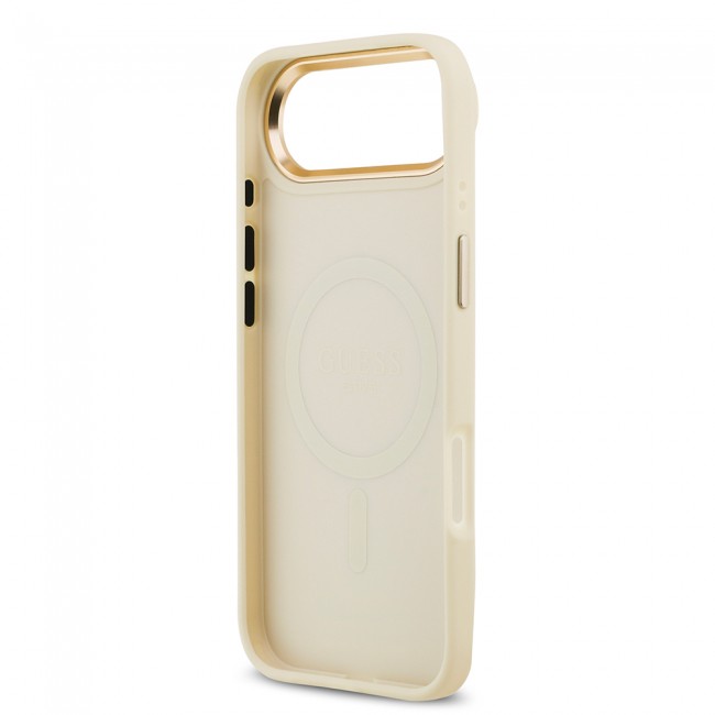 Apple iPhone 17 Air Kılıf Guess Orjinal Lisanslı M-safe Şarj Özellikli Grained Yazı ve Taşlı 4G Logolu Kapak Apple iPhone 17 Air Kılıf Guess Orjinal Lisanslı M-safe Şarj Özellikli Grained Yazı ve Taşlı 4G Logolu Kapak