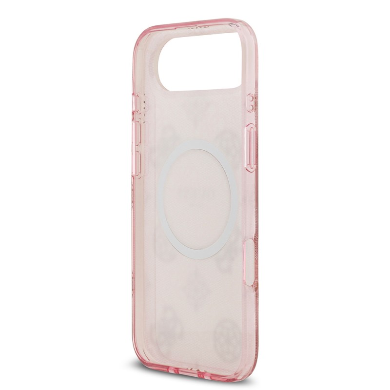 Bal-z Apple iPhone 17 Air Kılıf Guess Orjinal Lisanslı M-safe Şarj Özellikli IML Peony ve 4G Desenli Klasik Logolu Kapak