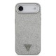 Bal-z Apple iPhone 17 Air Kılıf Guess Orjinal Lisanslı M-safe Şarj Özellikli Metal Kamera Çerçeveli Üçgen Logolu Glitter Kapak