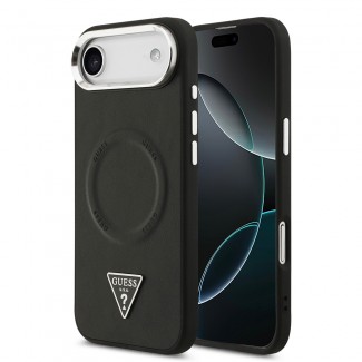 Apple iPhone 17 Air Kılıf Guess Orjinal Lisanslı M-safe Şarj Özellikli PU Deri Metal Kamera Çerçeveli Üçgen Logolu Kapak Apple iPhone 17 Air Kılıf Guess Orjinal Lisanslı M-safe Şarj Özellikli PU Deri Metal Kamera Çerçeveli Üçgen Logolu Kapak