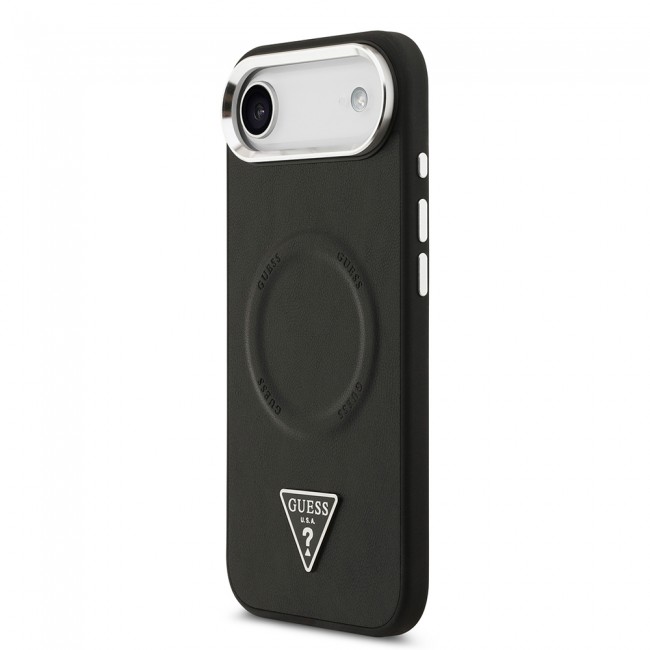 Apple iPhone 17 Air Kılıf Guess Orjinal Lisanslı M-safe Şarj Özellikli PU Deri Metal Kamera Çerçeveli Üçgen Logolu Kapak Apple iPhone 17 Air Kılıf Guess Orjinal Lisanslı M-safe Şarj Özellikli PU Deri Metal Kamera Çerçeveli Üçgen Logolu Kapak