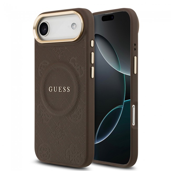Apple iPhone 17 Air Kılıf Guess Orjinal Lisanslı M-safe Şarj Özellikli Sıcak Baskılı Yazı Logolu PU Deri Peony Kapak Apple iPhone 17 Air Kılıf Guess Orjinal Lisanslı M-safe Şarj Özellikli Sıcak Baskılı Yazı Logolu PU Deri Peony Kapak