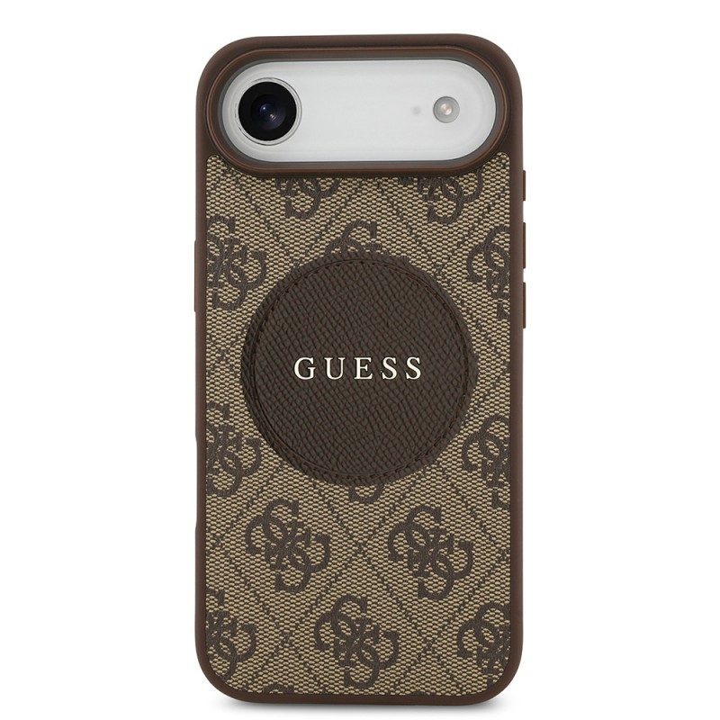 Bal-z Apple iPhone 17 Air Kılıf Guess Orjinal Lisanslı M-safe Şarj Özellikli Yazı Logolu Circle Classic Kapak