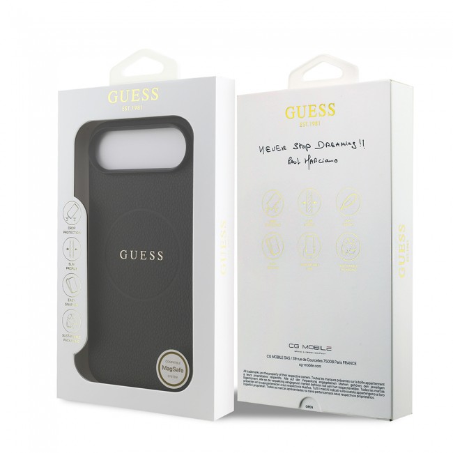 Apple iPhone 17 Air Kılıf Guess Orjinal Lisanslı M-safe Şarj Özellikli Yazı Logolu PU Deri Kapak Apple iPhone 17 Air Kılıf Guess Orjinal Lisanslı M-safe Şarj Özellikli Yazı Logolu PU Deri Kapak