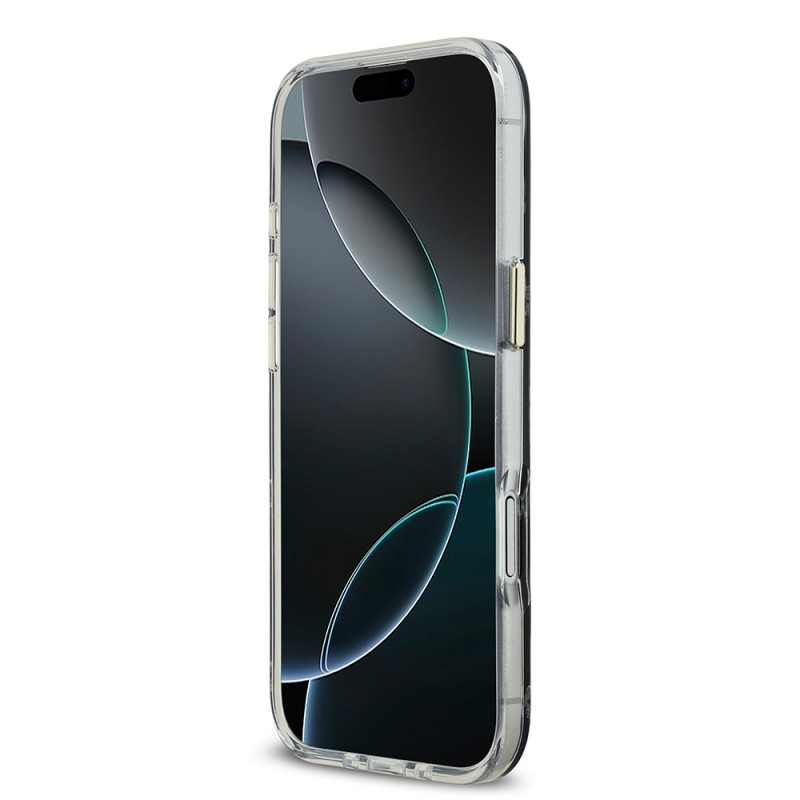 Bal-z Apple iPhone 17 Air Kılıf Guess Orjinal Lisanslı Metal Kamera Çerçeveli Simli Aynalı Kapak