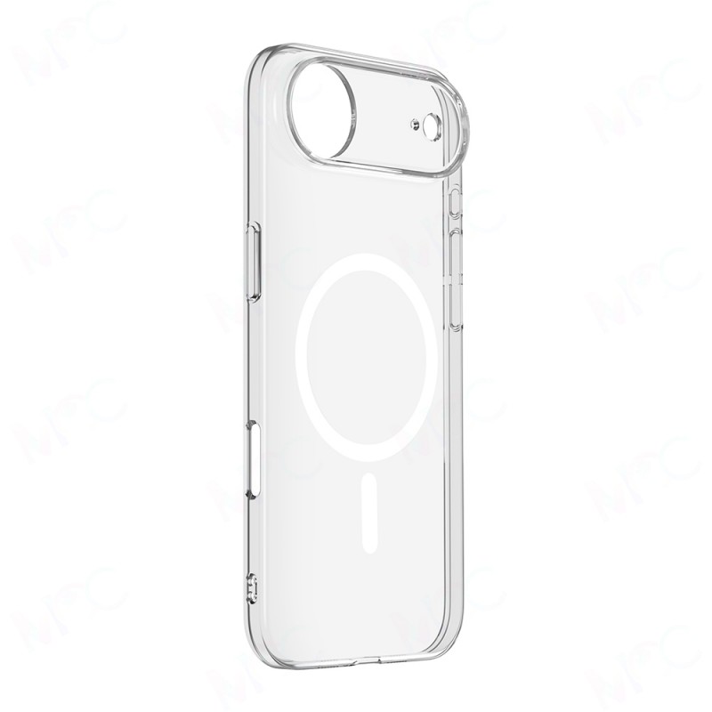 Bal-z Apple iPhone 17 Air Kılıf IC Çipli M-Safe Şarj Özellikli Şeffaf Kamera Çerçeveli  Toledo Kapak