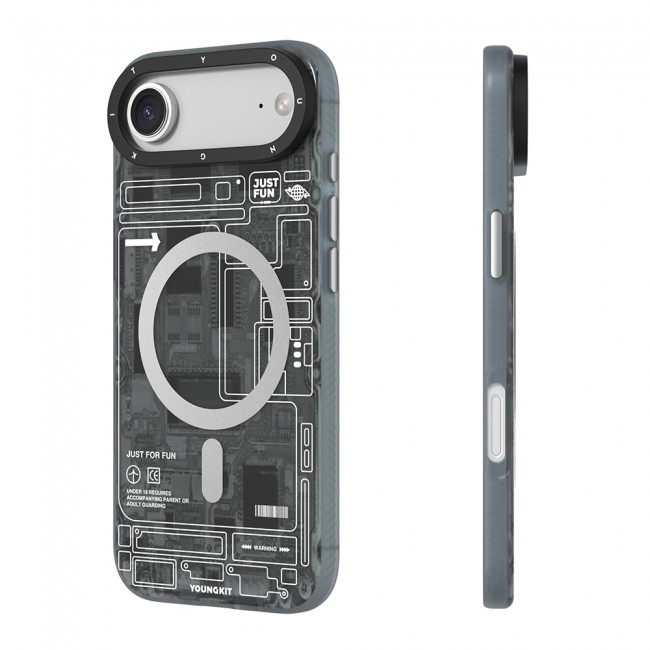 Apple iPhone 17 Air Kılıf M-safe Şarj Özellikli Kamera Denetim Butonlu Youngkit Technology Serisi Kapak Apple iPhone 17 Air Kılıf M-safe Şarj Özellikli Kamera Denetim Butonlu Youngkit Technology Serisi Kapak