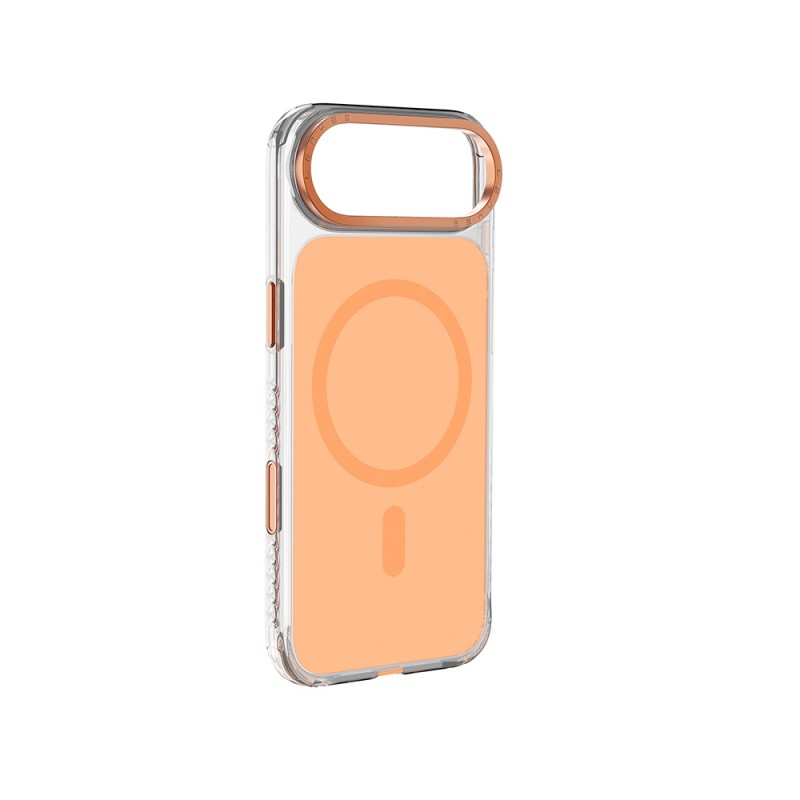 Bal-z Apple iPhone 17 Air Kılıf M-safe Şarj Özellikli Metal Kamera Çerçeveli Airbag Tasarımlı Lenyes CK221 Sert PC Kapak