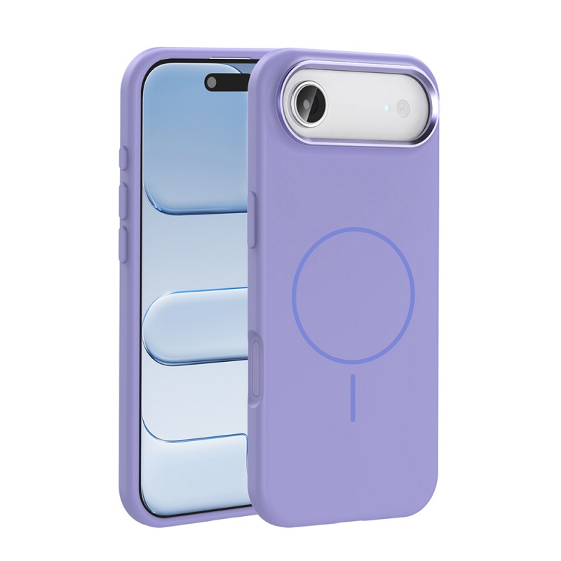 Bal-z Apple iPhone 17 Air Kılıf M-Safe Şarj Özellikli Metal Kamera Çerçeveli  Edi Silikon Kapak