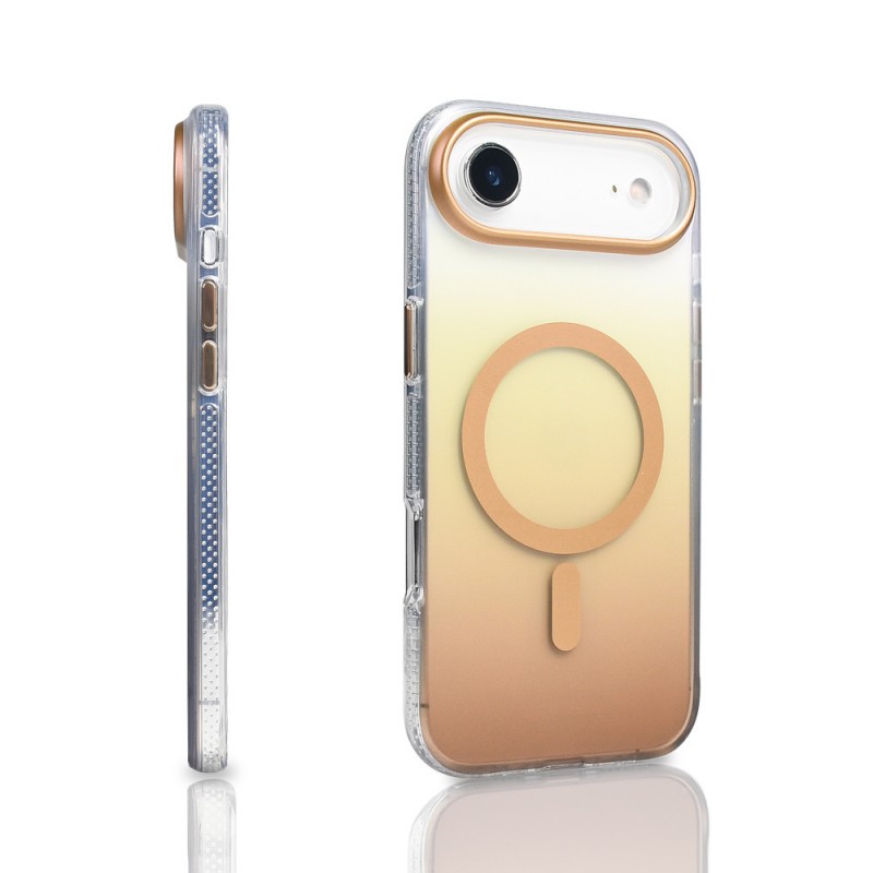 Bal-z Apple iPhone 17 Air Kılıf M-safe Şarj Özellikli Transparan Renk Geçişli  Toros Kapak