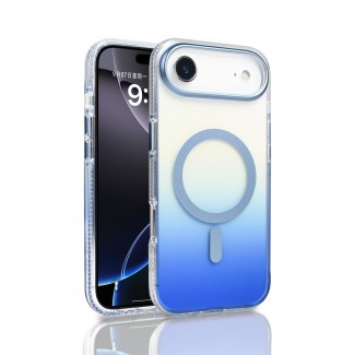 Apple iPhone 17 Air Kılıf M-safe Şarj Özellikli Transparan Renk Geçişli Zore Toros Kapak Apple iPhone 17 Air Kılıf M-safe Şarj Özellikli Transparan Renk Geçişli Zore Toros Kapak