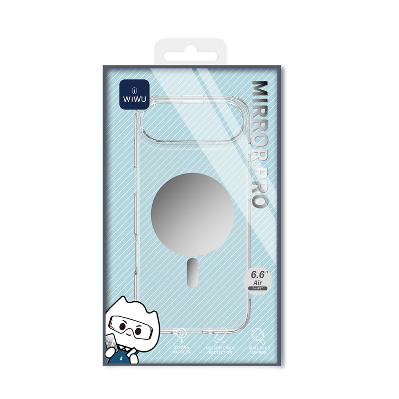 Bal-z Apple iPhone 17 Air Kılıf M-safe Şarj Özellikli Wiwu MCC-701 Aynalı Pro Serisi Sert PC Kapak